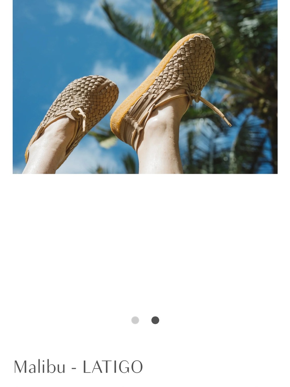Malibu Latigo Woven Slip-On Shoes in Tan